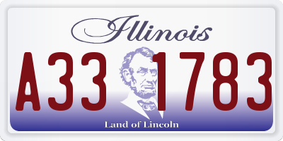 IL license plate A331783