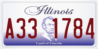 IL license plate A331784