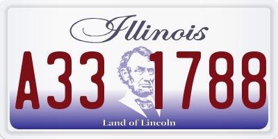 IL license plate A331788