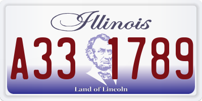 IL license plate A331789