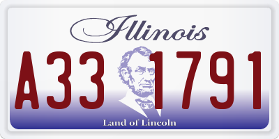 IL license plate A331791