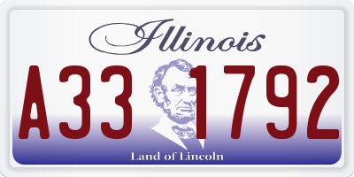 IL license plate A331792