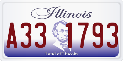 IL license plate A331793