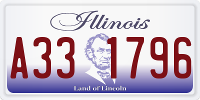 IL license plate A331796