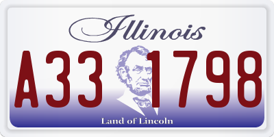 IL license plate A331798