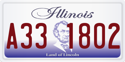 IL license plate A331802