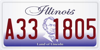 IL license plate A331805