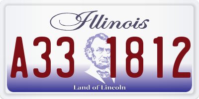 IL license plate A331812