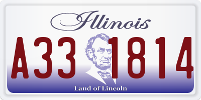 IL license plate A331814