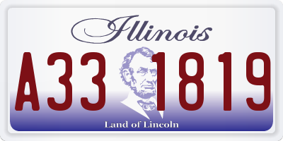 IL license plate A331819
