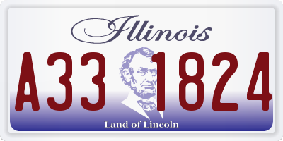 IL license plate A331824