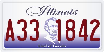 IL license plate A331842