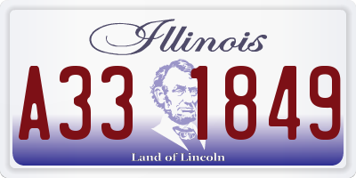 IL license plate A331849