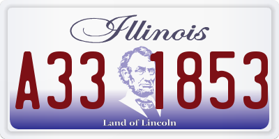 IL license plate A331853