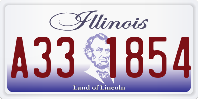 IL license plate A331854