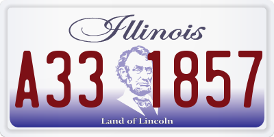 IL license plate A331857
