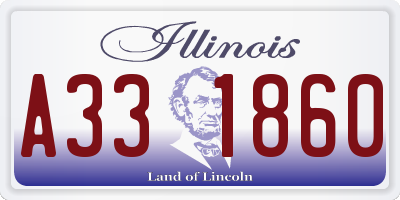 IL license plate A331860