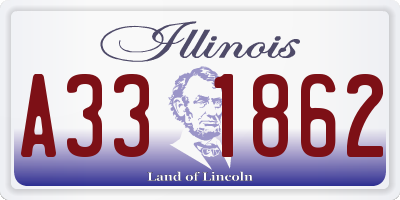 IL license plate A331862