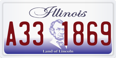 IL license plate A331869