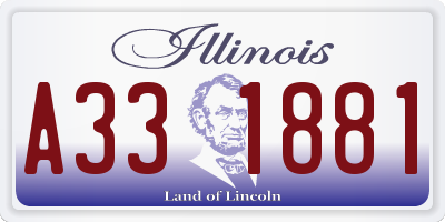 IL license plate A331881