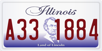 IL license plate A331884