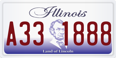 IL license plate A331888