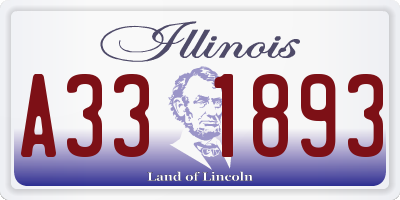 IL license plate A331893
