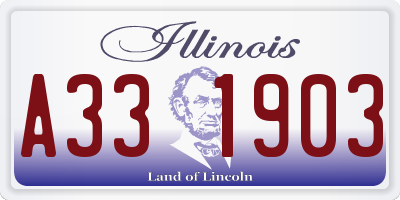 IL license plate A331903