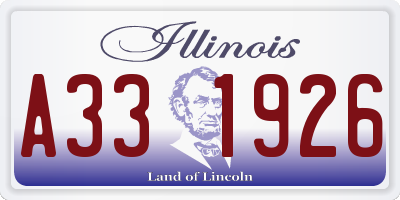 IL license plate A331926