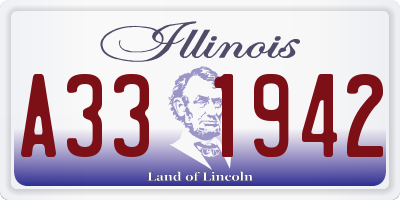 IL license plate A331942