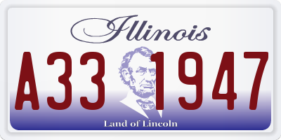 IL license plate A331947