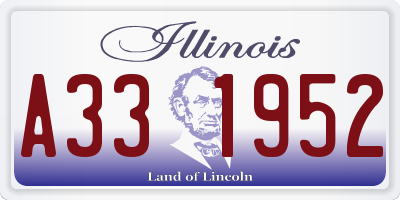 IL license plate A331952
