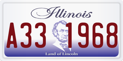 IL license plate A331968