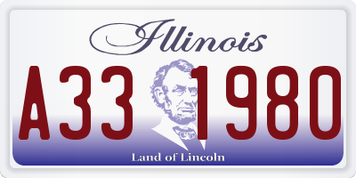 IL license plate A331980