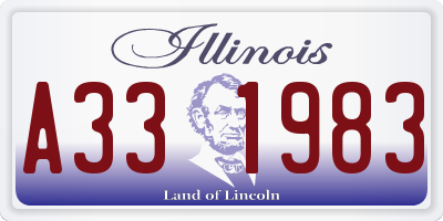 IL license plate A331983
