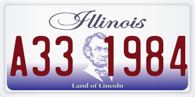 IL license plate A331984
