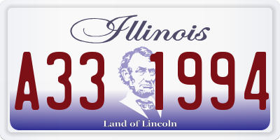 IL license plate A331994