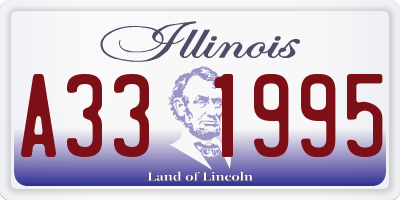 IL license plate A331995