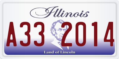 IL license plate A332014