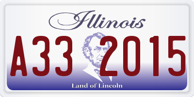 IL license plate A332015