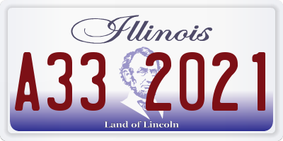 IL license plate A332021