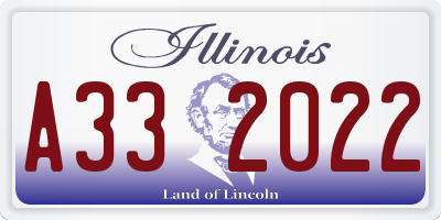 IL license plate A332022