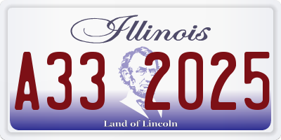 IL license plate A332025