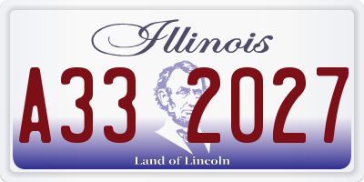 IL license plate A332027
