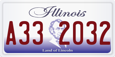 IL license plate A332032