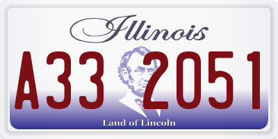 IL license plate A332051
