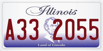 IL license plate A332055