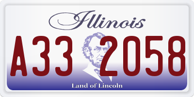 IL license plate A332058