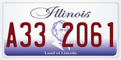 IL license plate A332061