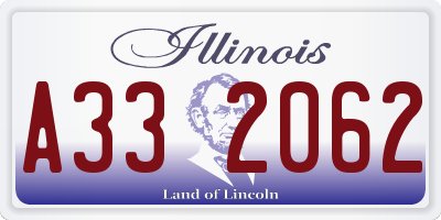 IL license plate A332062